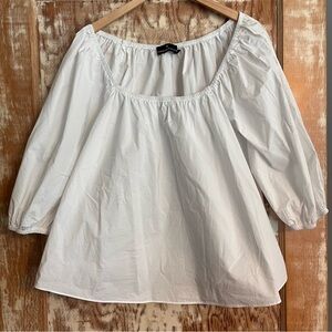 Pomander Place White Cotton Blouse - M